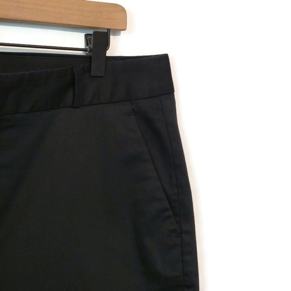 Banana Republic Black Mid Rise Bermuda Shorts Cotton Tailored 12 - Picture 3 of 8